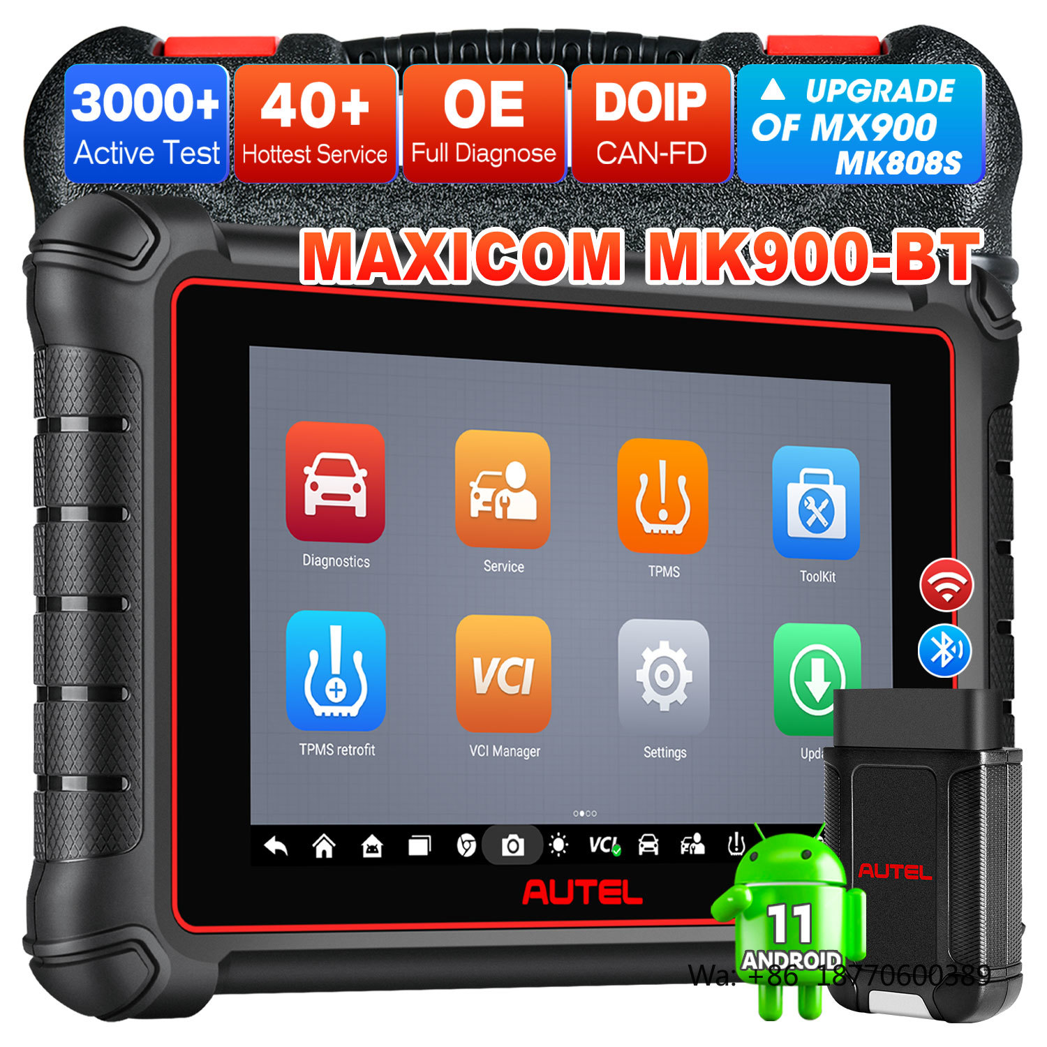 Obd2 Scanner - Autel MaxiCOM MK900 BT Auto Diagnose