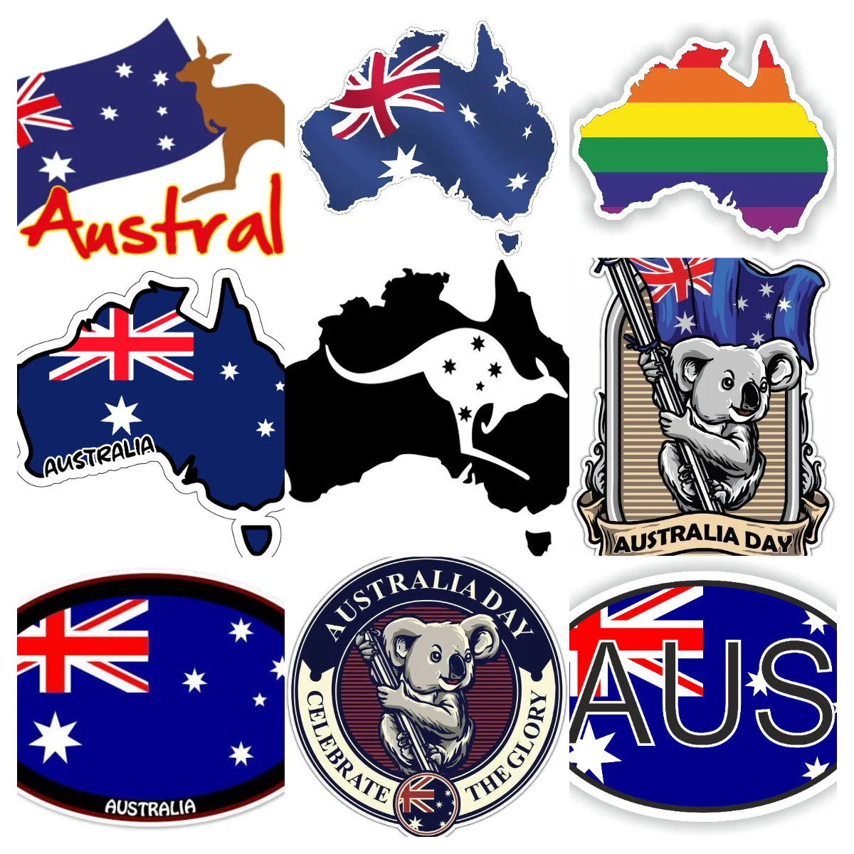 Car Accessories Australia - AUS Australië Vlag Kaart Embleem Creatieve