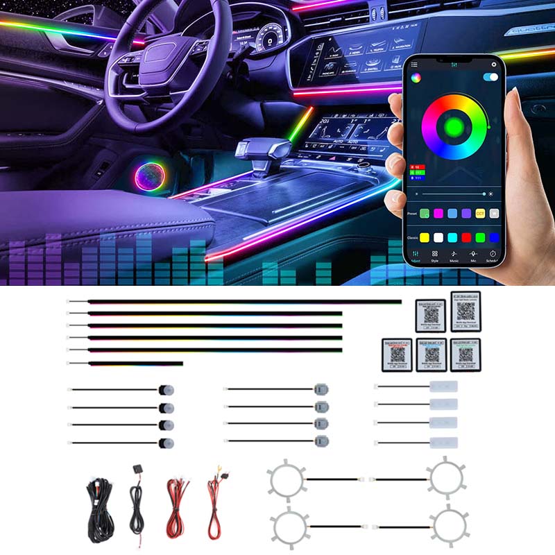 Led Interior Ambient Light - 22-in-1 Dream Color RGB Dynamische Auto-Interieurverlichting