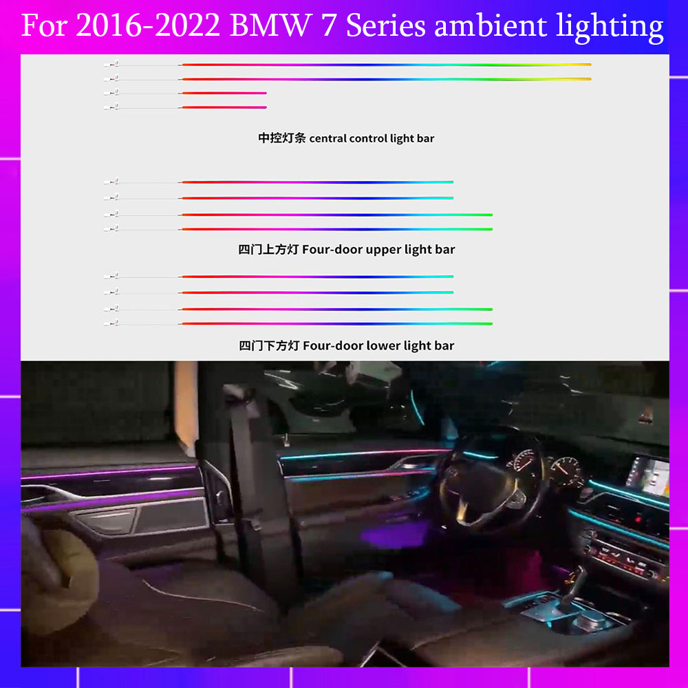 Led Interior Ambient Light - Sfeerverlichtingsset voor BMW 2016-2022 7-serie (G11/G12)