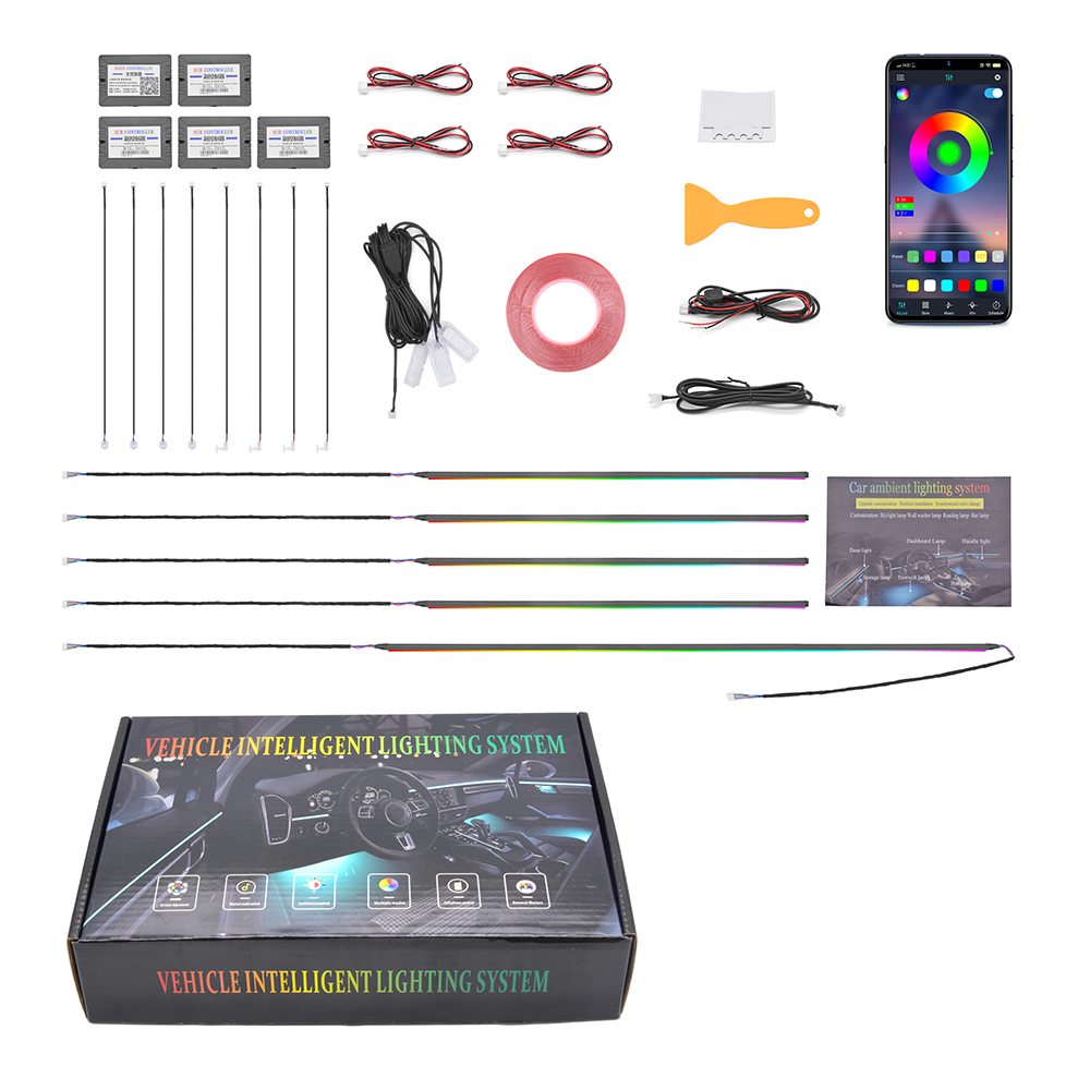 Led Interior Ambient Light - Hotselling auto-ambianceverlichtingsset 18 in 1 interieur