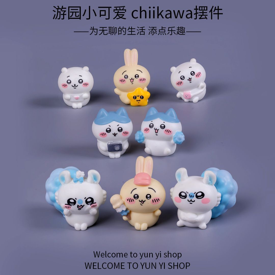 Car Accessories Dashboard - Chiikawa micro-landschap miniatuurfiguurtje schattig cartoon blind
