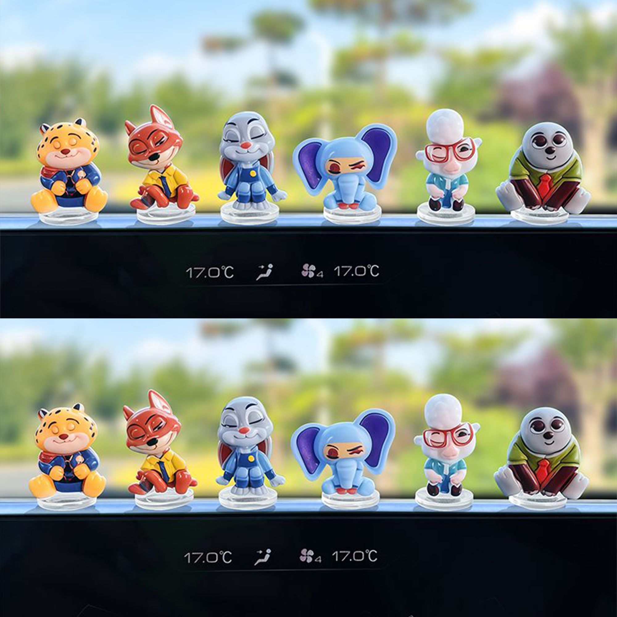 Car Accessories Dashboard - Zootopia cartoon auto-ornament voor autodisplay, dashboarddecoratie,