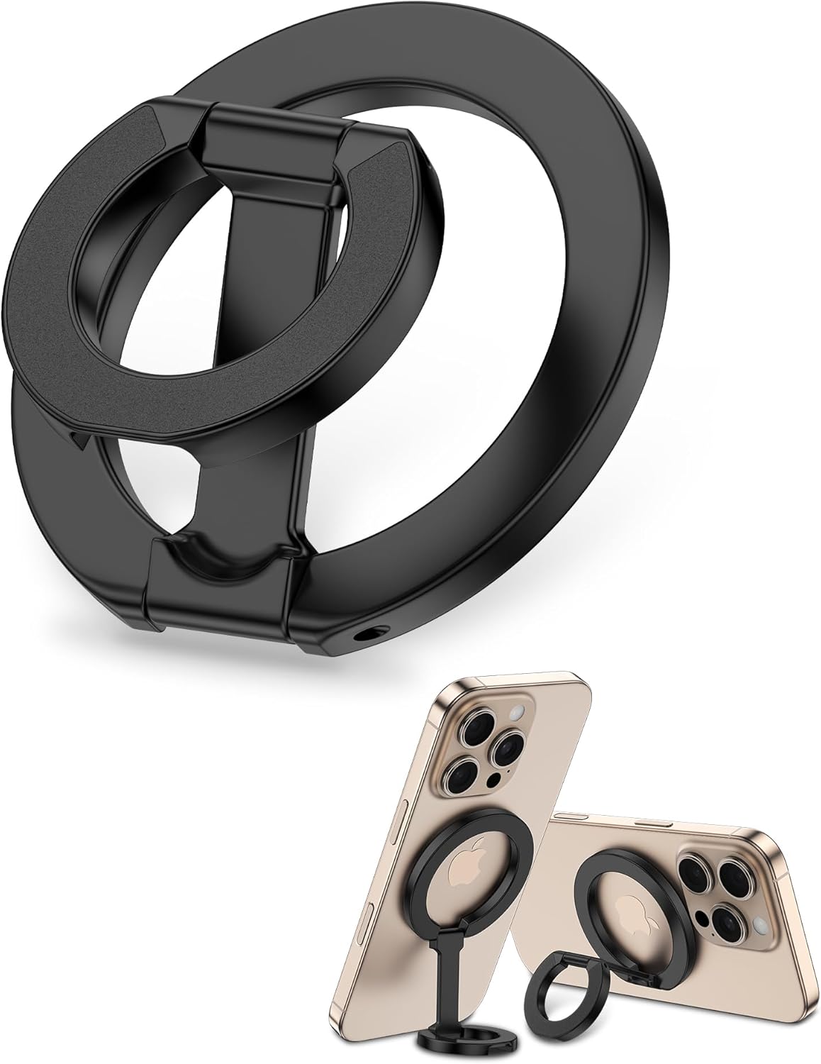 Car Accessories Phone Holder - Telefoonhouder met dubbele magnetische ring, verstelbare