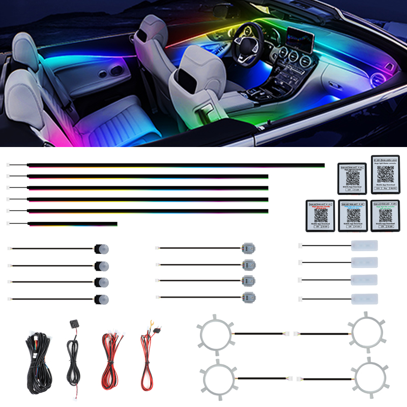 Led Interior Ambient Light - Welkom Aangepaste Sfeerverlichting Eenvoudige Installatie 22-in-1