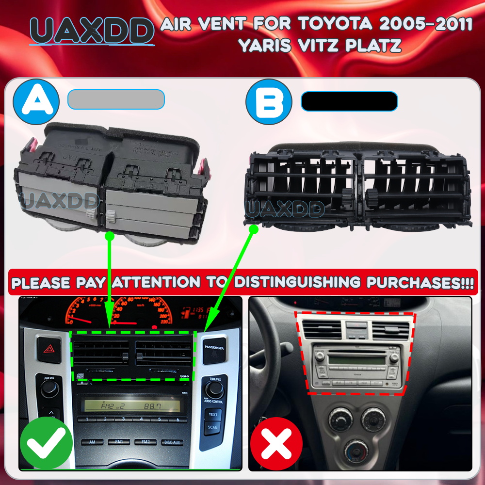 Luchtrooster voor Toyota Yaris - Car Accessories Dashboard recensie en prijs