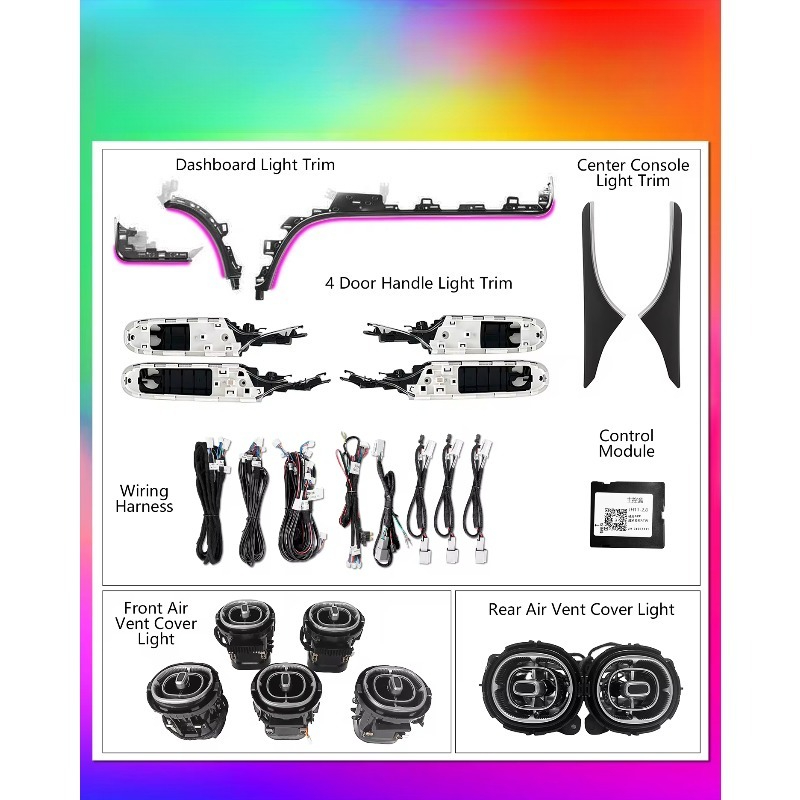 64 Kleuren Voor- en Achterluch - Led Interior Ambient Light recensie en prijs
