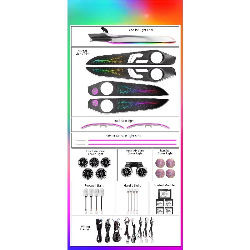 Dynamische Trim Panel LED Sfee - Led Interior Ambient Light recensie en prijs